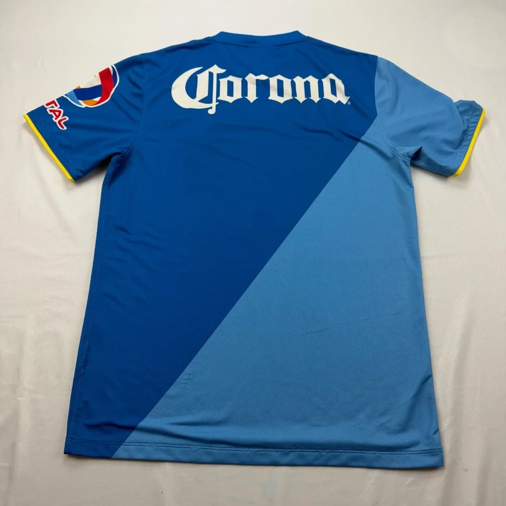 Nike Club America Soccer Jersey Mens Medium Blue 2014 Away Bimbo Coca-Cola Logo